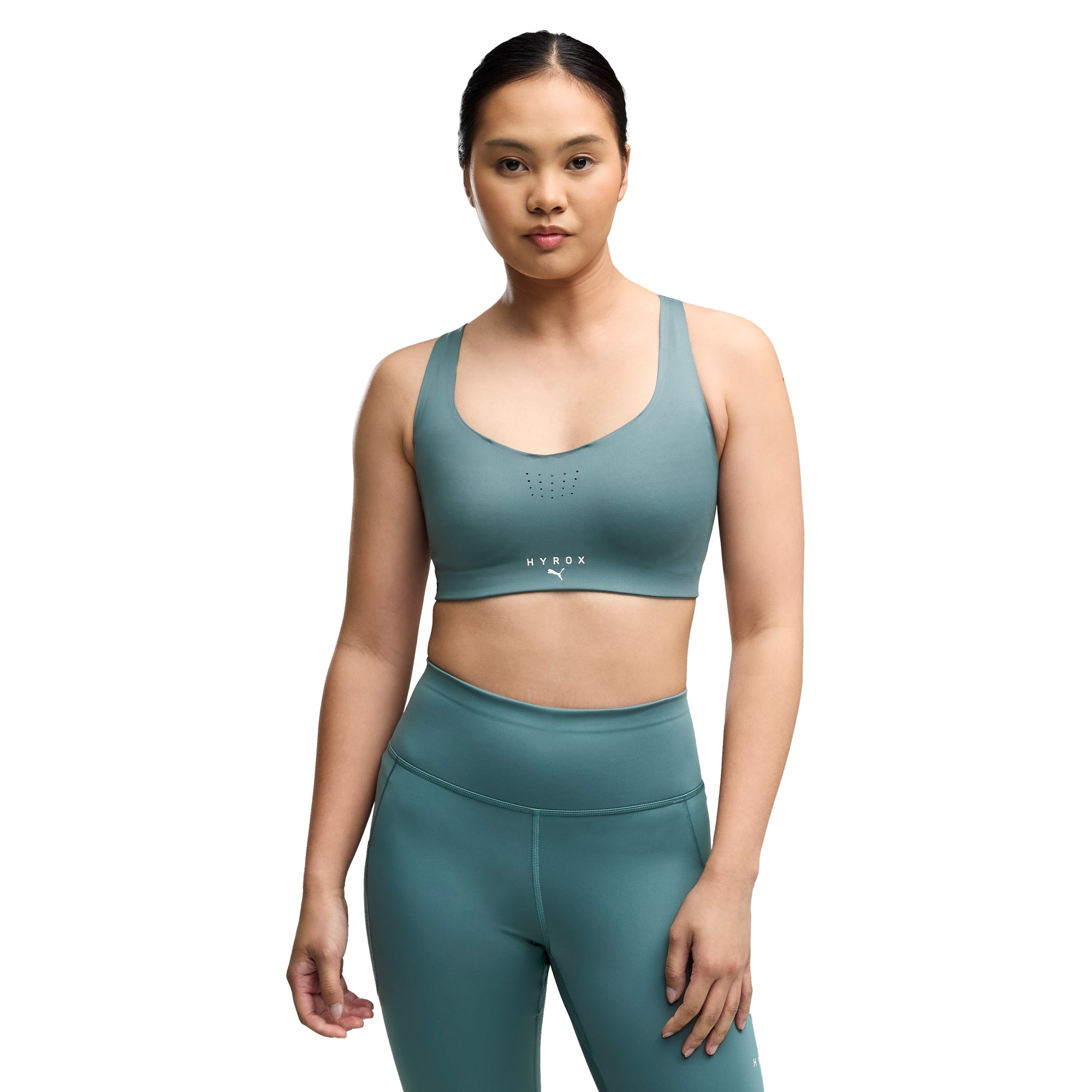 PUMA HYROX PEWERMODE BRA - Verde - immagine principale