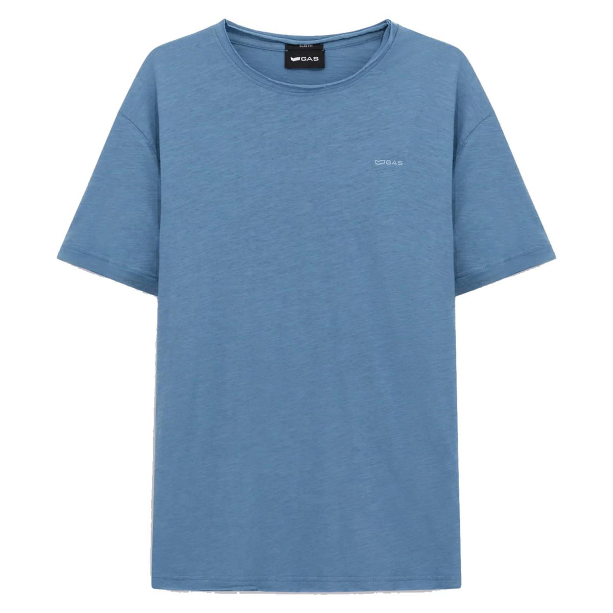 GAS T-SHIRT MC SCUBA SLUB - Blu - vista 2