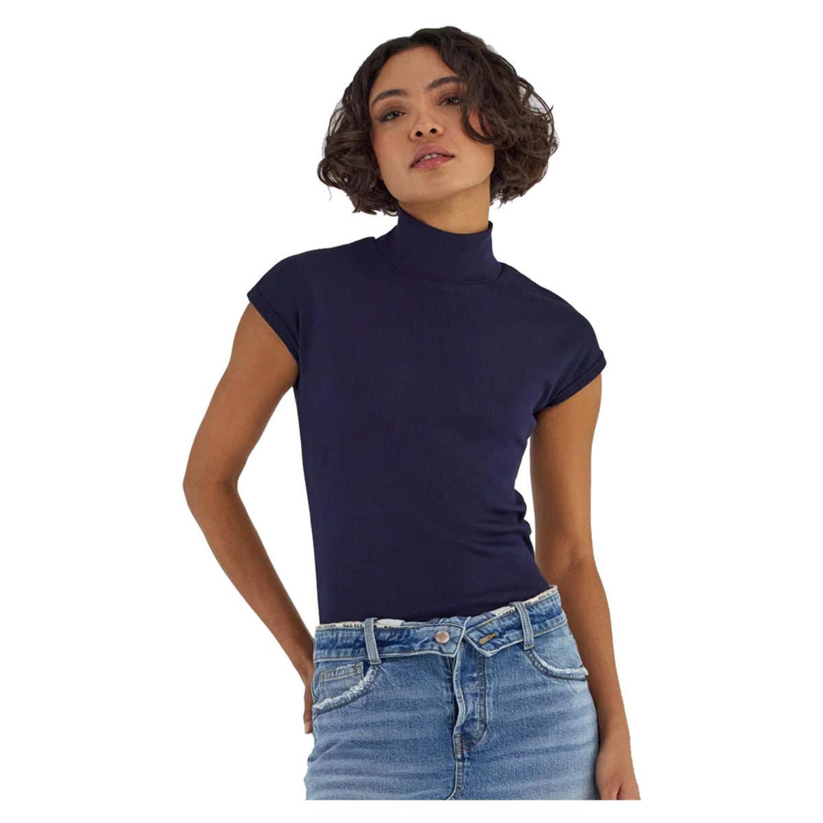 GAS T-SHIRT W HANIS MC COLLAR - Blu - immagine principale