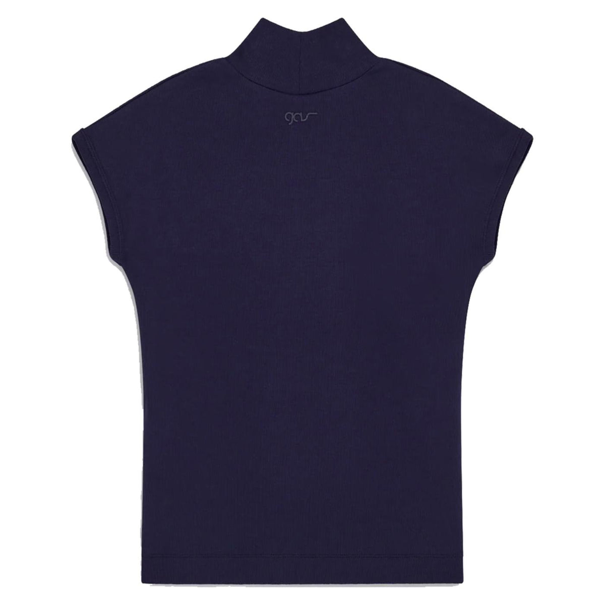 GAS T-SHIRT W HANIS MC COLLAR - Blu - vista 7