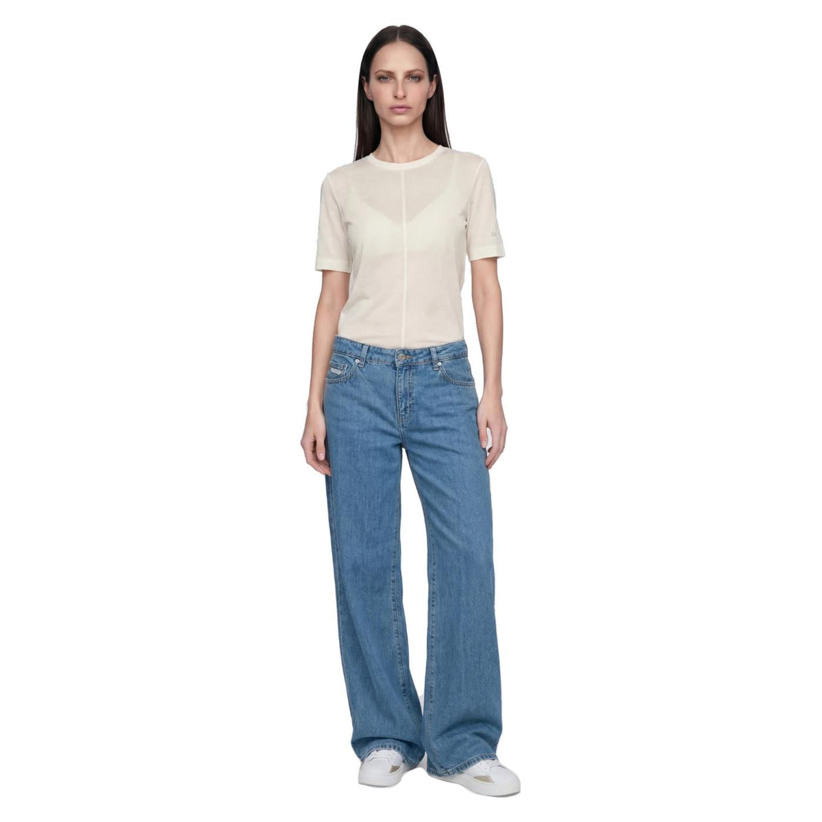 GAS T-SHIRT W DIANTY MC - Beige - immagine principale