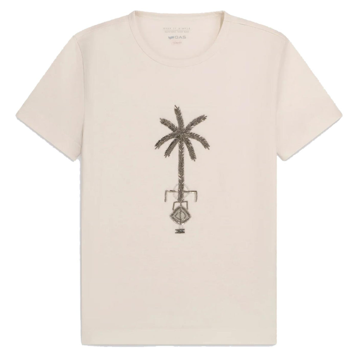 GAS T-SHIRT W TELLY PALM - Beige - immagine principale