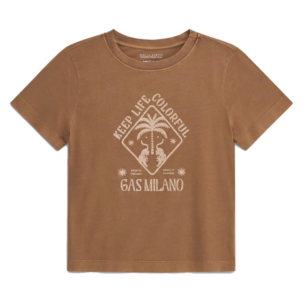 GAS T-SHIRT W IRIN COLORFUL
