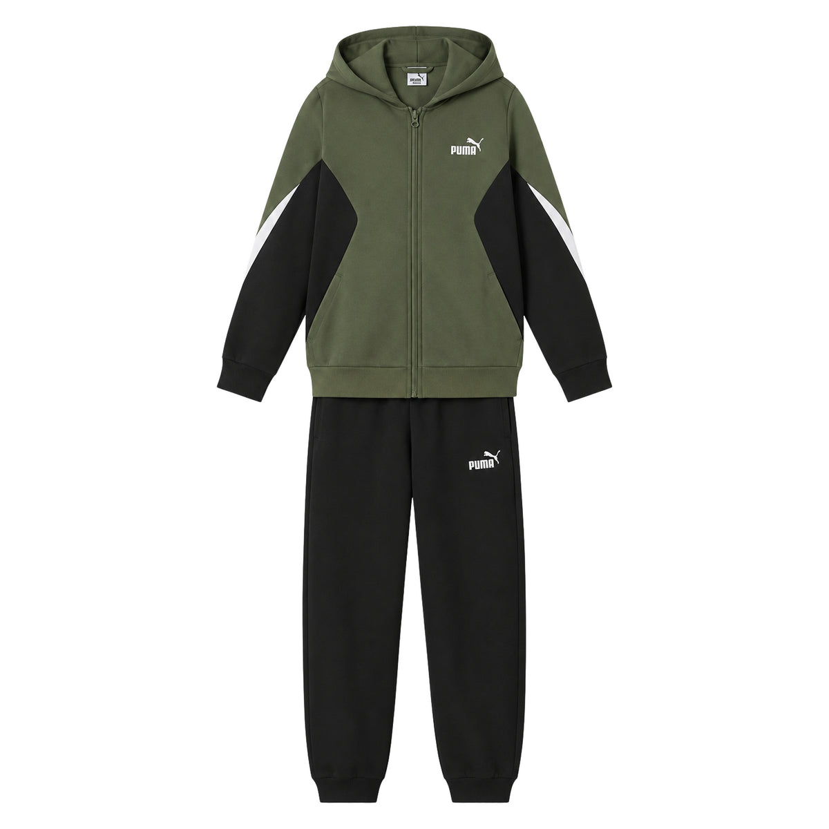 PUMA ESS BLOCK SWEAT SUIT JR - Militare - immagine principale