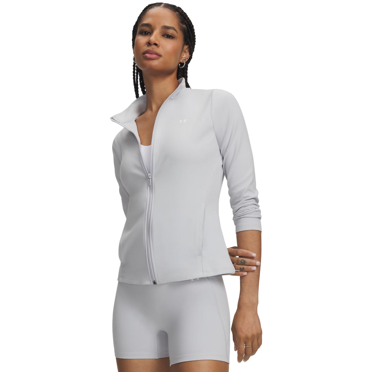 UNDER ARMOUR MOTION FULL ZIP WOMAN - Grigio chiaro - immagine principale