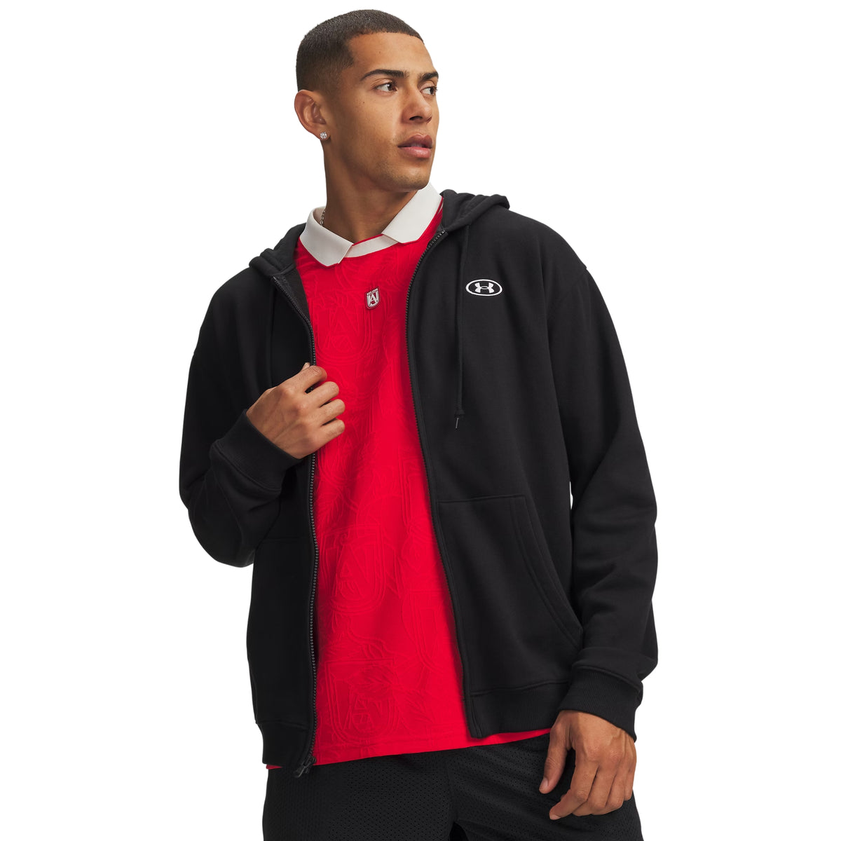 UNDER ARMOUR RIVAL FLEECE FULL ZIP - Nero - immagine principale