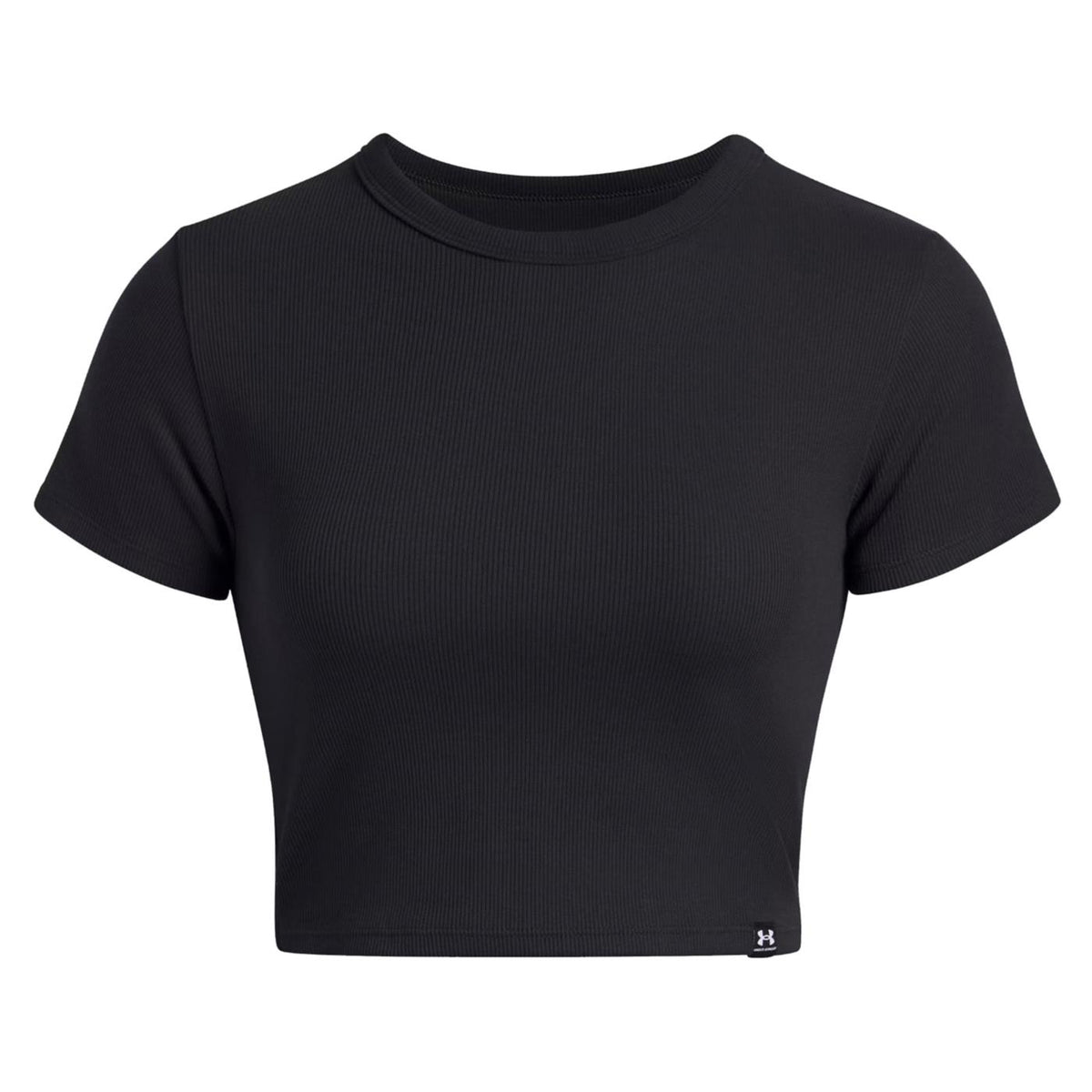UNDER ARMOUR W RIVAL RIB BABY TEE - Nero - vista 3