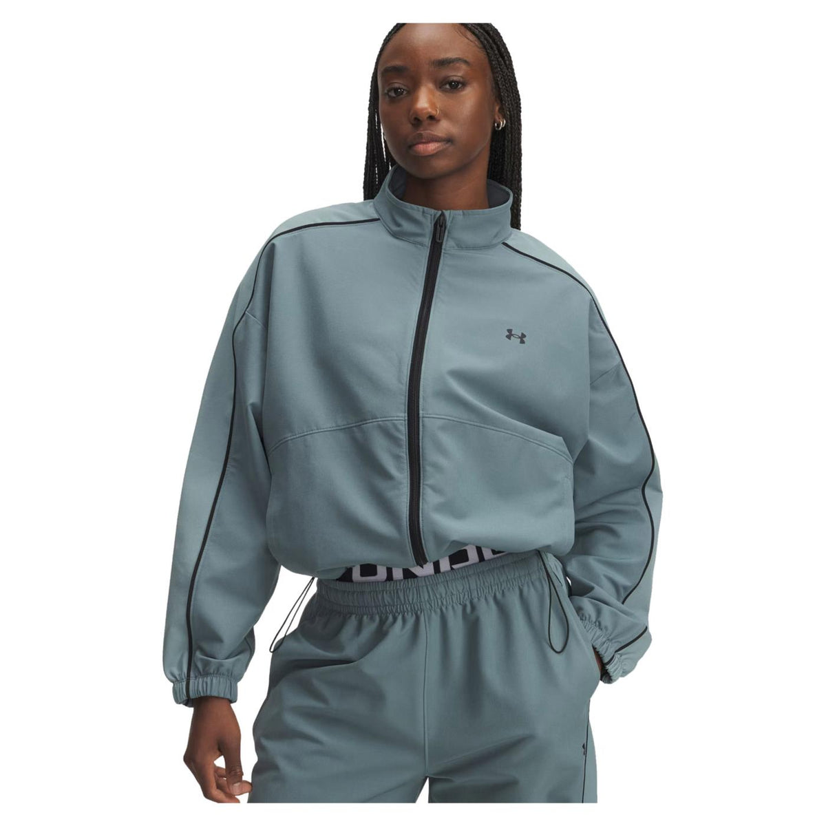 UNDER ARMOUR W RIVAL SWOVEN JACKET - Azzurro - immagine principale