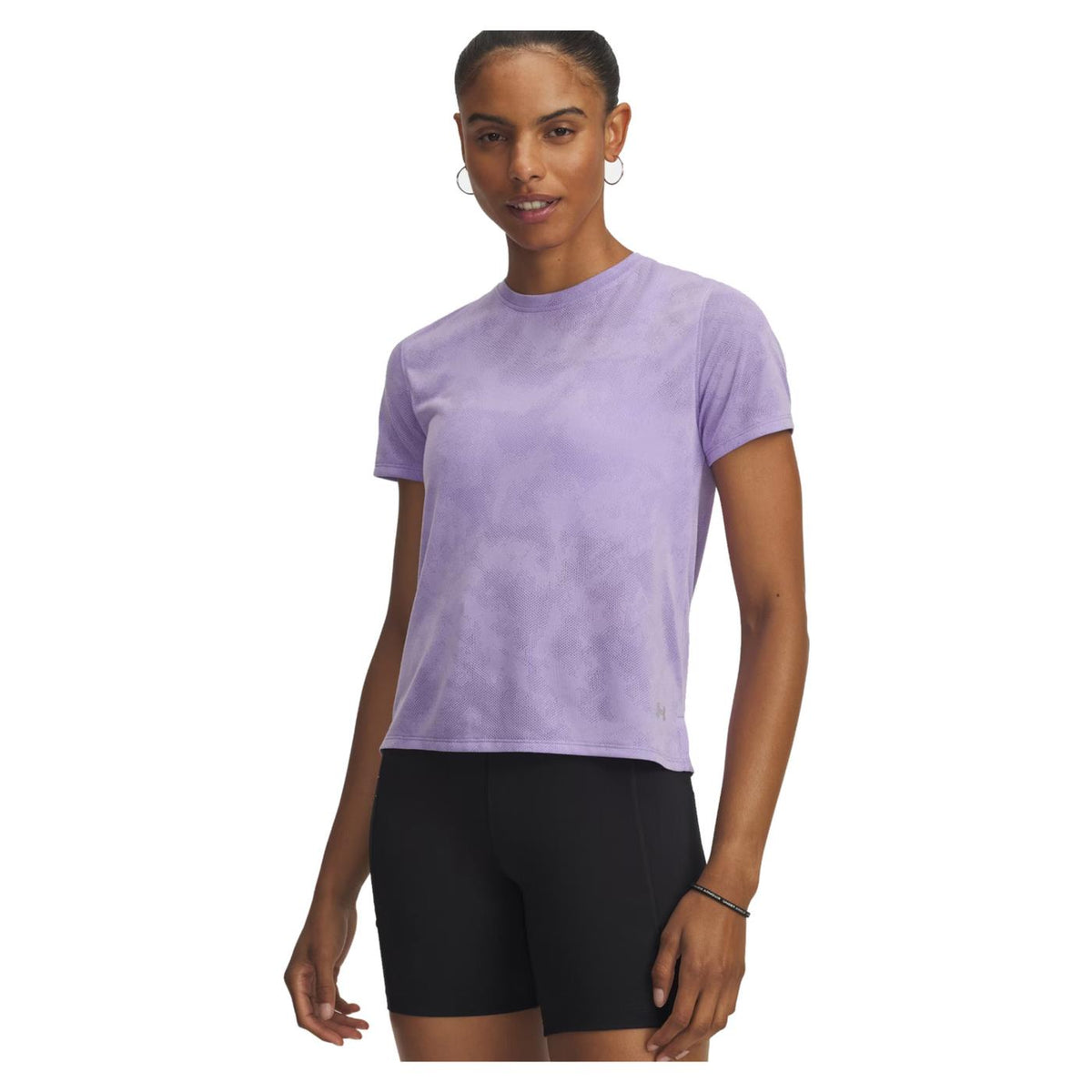 UNDER ARMOUR W LAUNCH JACQUARD SS TEE - Lilla - immagine principale