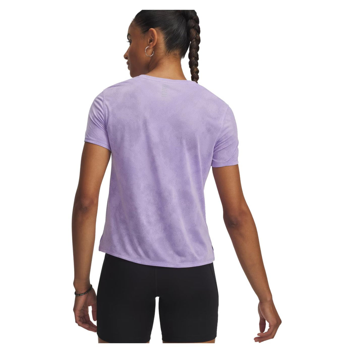UNDER ARMOUR W LAUNCH JACQUARD SS TEE - Lilla - vista 2