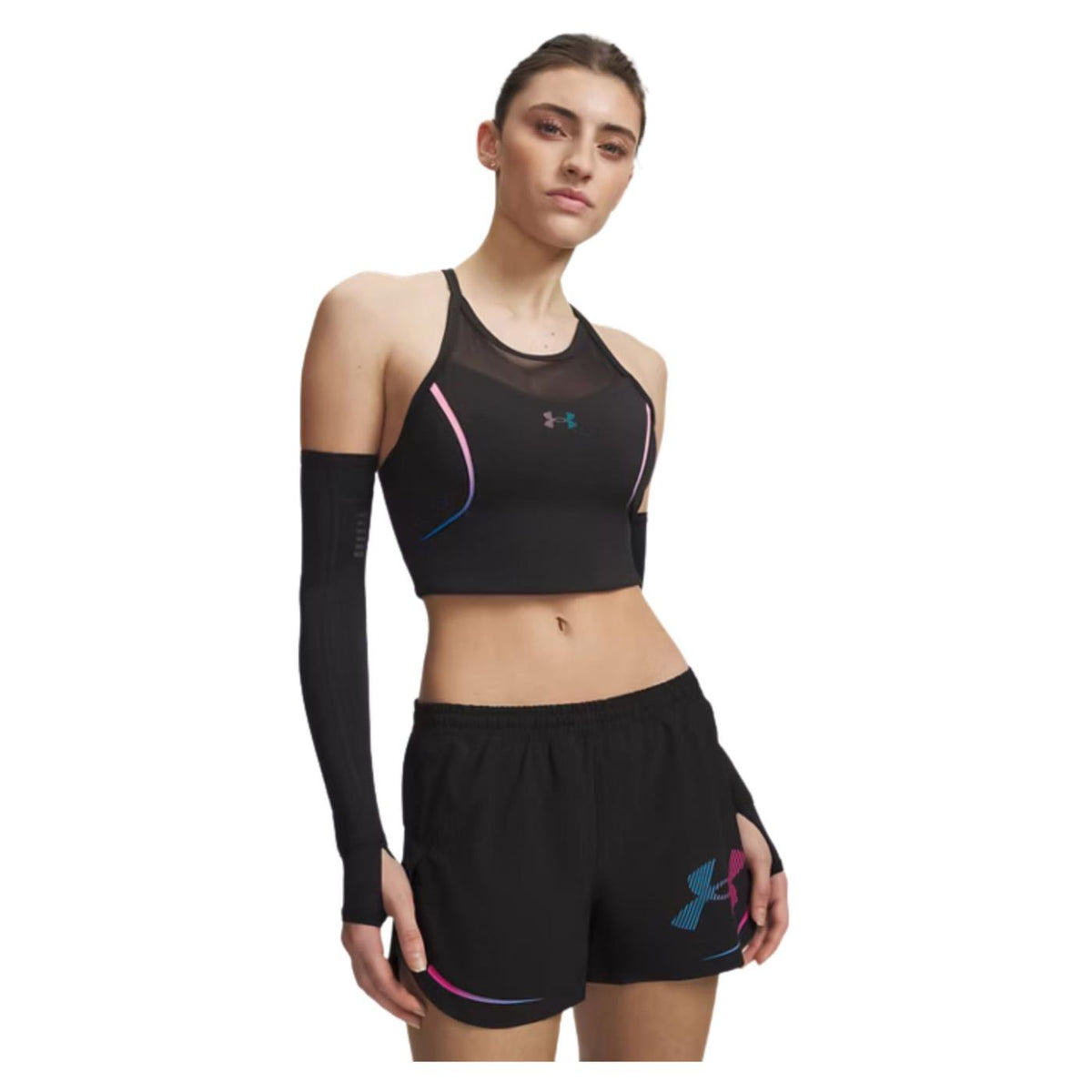 UNDER ARMOUR VELOCITI ELITE CROP TANK - Nero - immagine principale