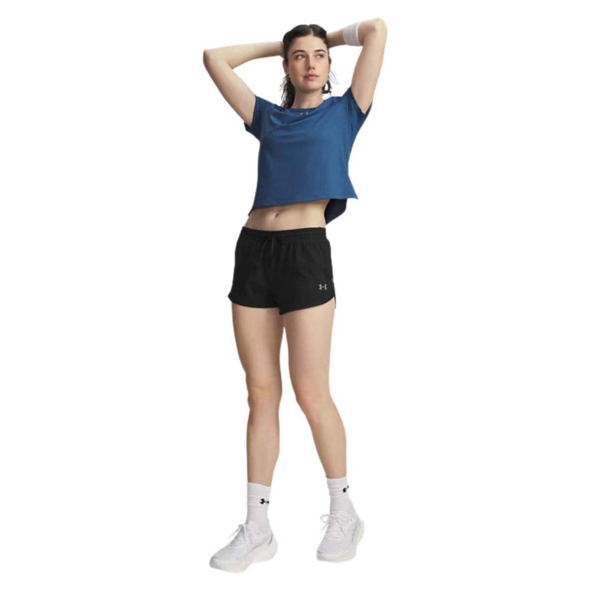 UNDER ARMOUR W VELOCITI PRO 3IN SHORTS - Nero - vista 3