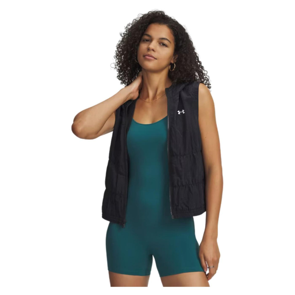 UNDER ARMOUR W RIVAL WOVEN RUCHED VEST