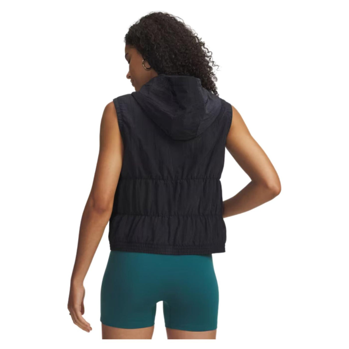 UNDER ARMOUR W RIVAL WOVEN RUCHED VEST - Nero - vista 2