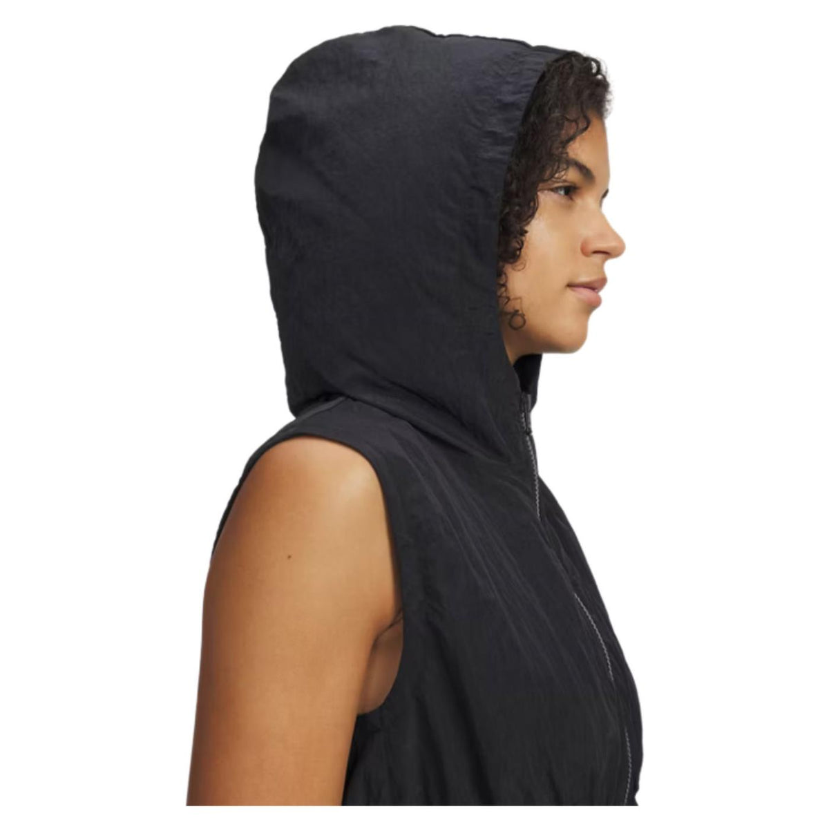 UNDER ARMOUR W RIVAL WOVEN RUCHED VEST - Nero - vista 3