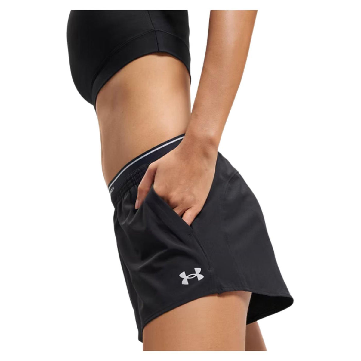 UNDER ARMOUR W VANISH WOVEN 3IN SHORTS - C1-nero - vista 3