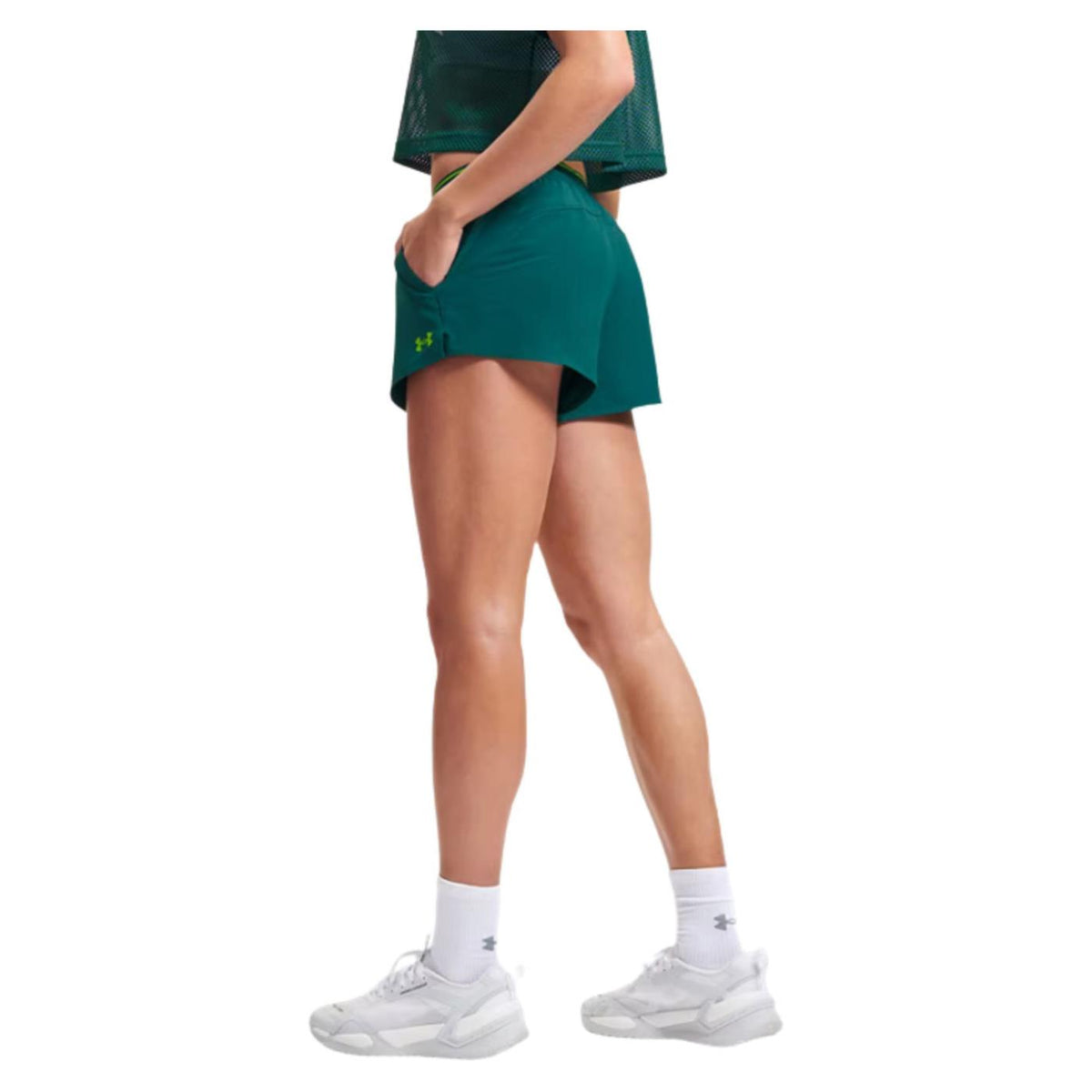 UNDER ARMOUR W VANISH WOVEN 3IN SHORTS - Verde - vista 2