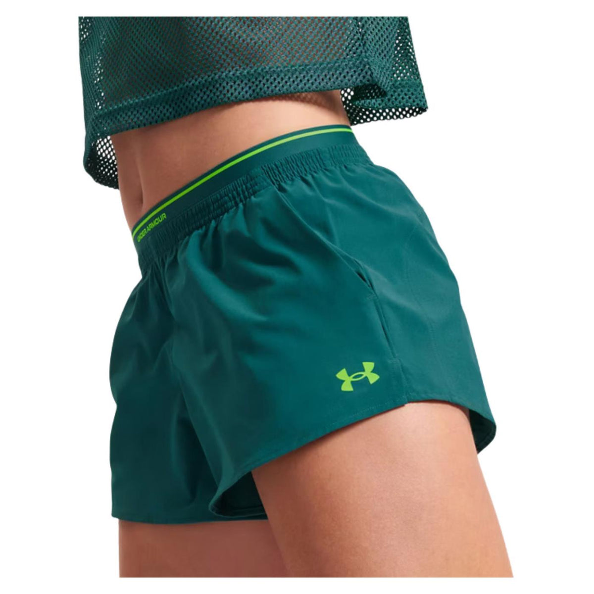 UNDER ARMOUR W VANISH WOVEN 3IN SHORTS - Verde - vista 3