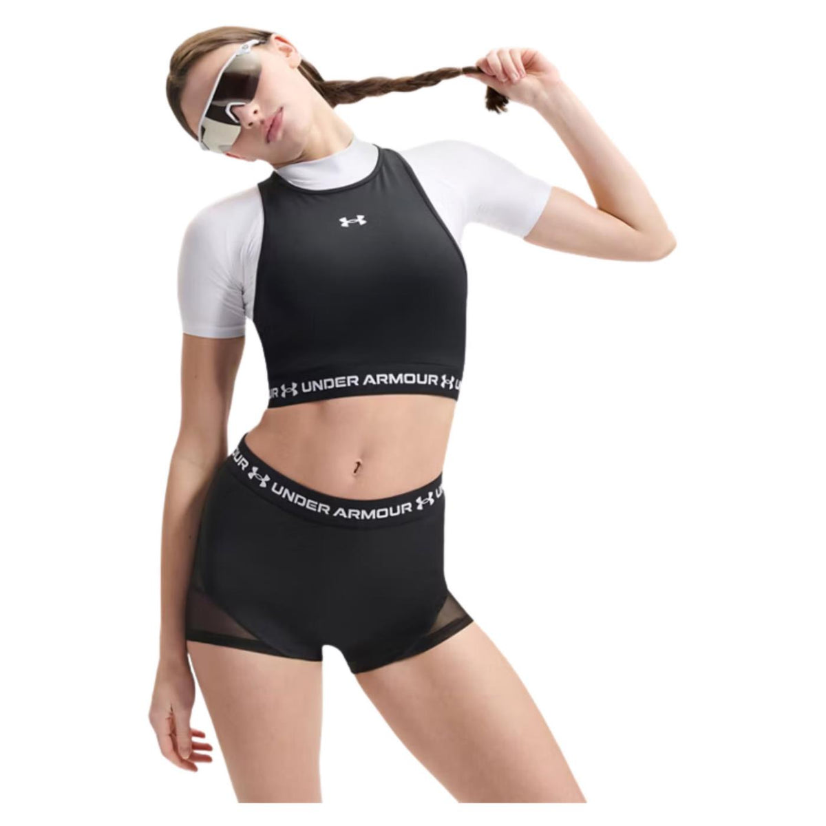 UNDER ARMOUR W HEATGEAR MESH TANK - Nero - vista 4