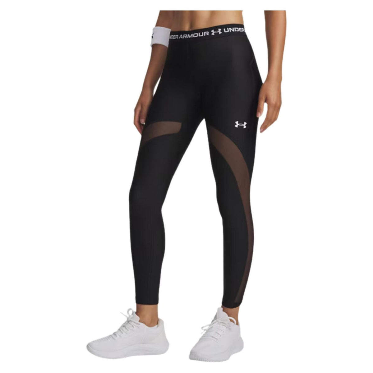 UNDER ARMOUR W HEATGEAR MESH LEGGING - Nero - immagine principale