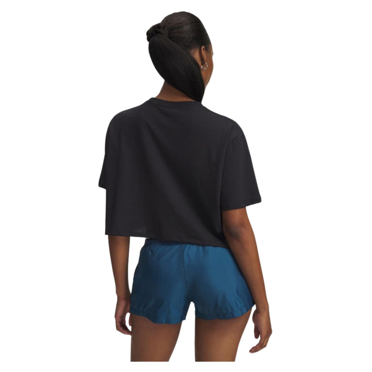 UNDER ARMOUR W WM CROP SS TEE - Nero - vista 2