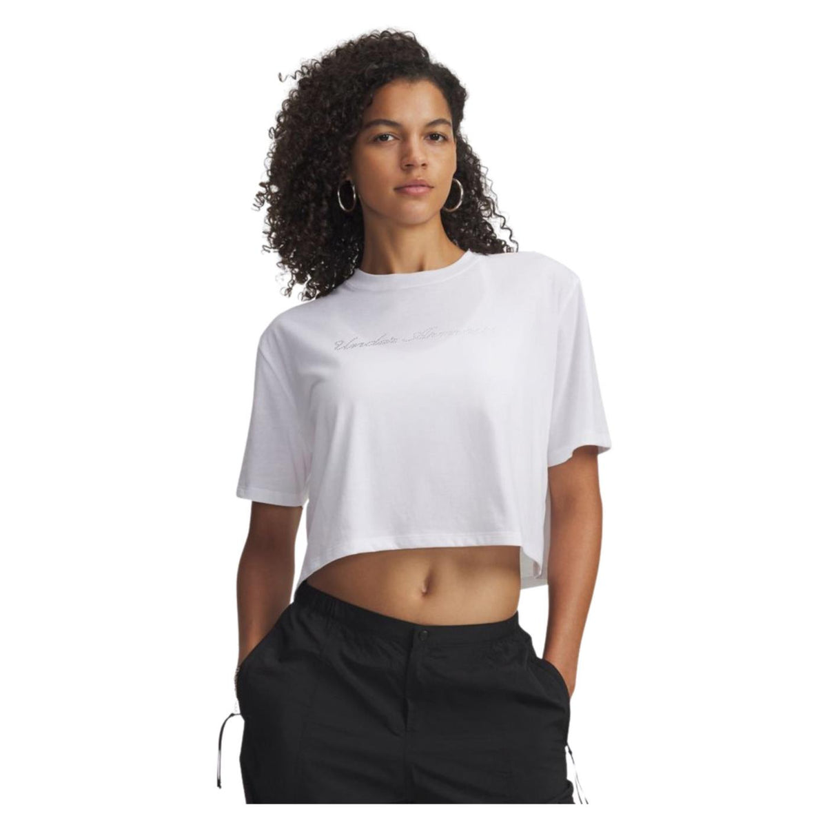 UNDER ARMOUR W WM CROP SS TEE - Bianco - immagine principale