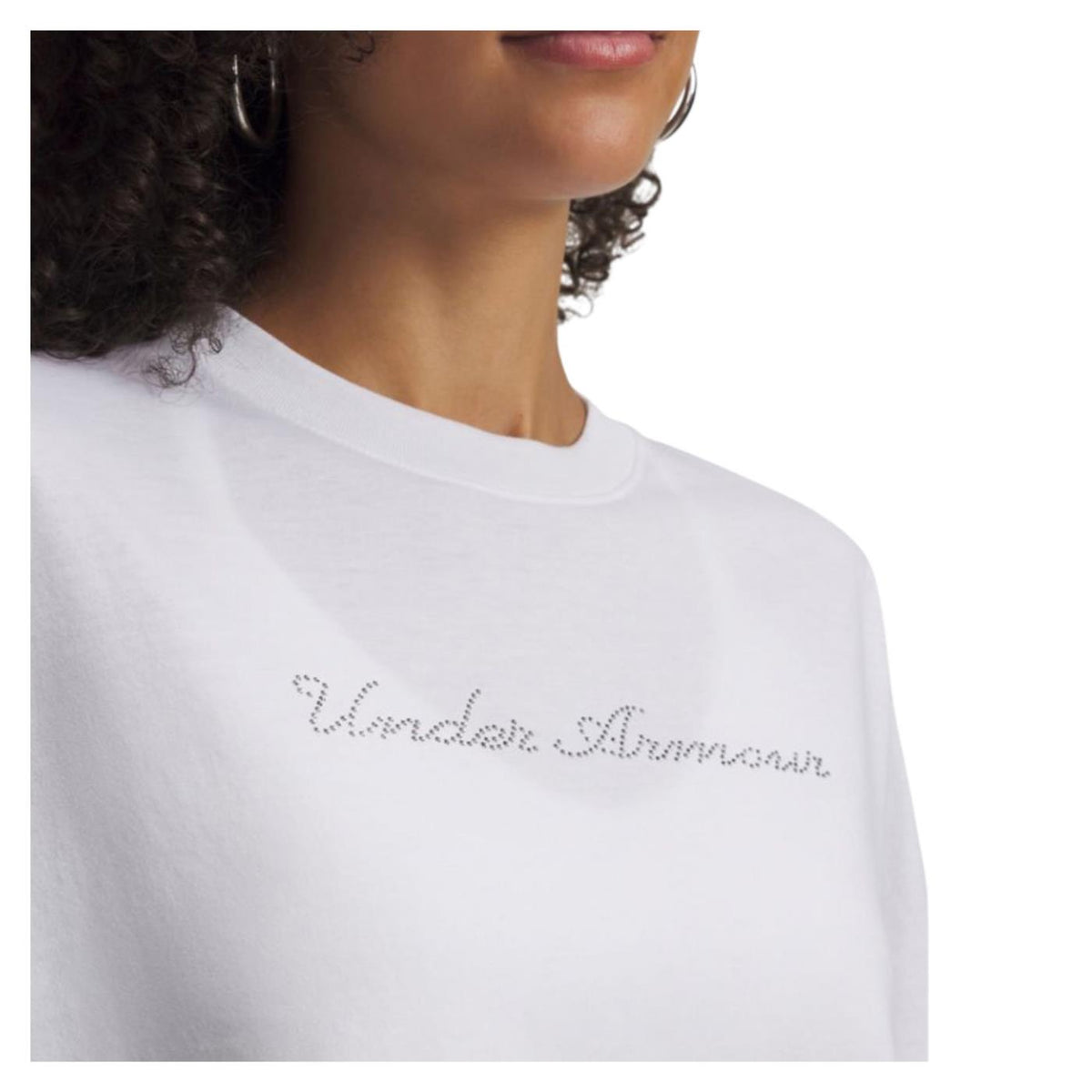 UNDER ARMOUR W WM CROP SS TEE - Bianco - vista 3
