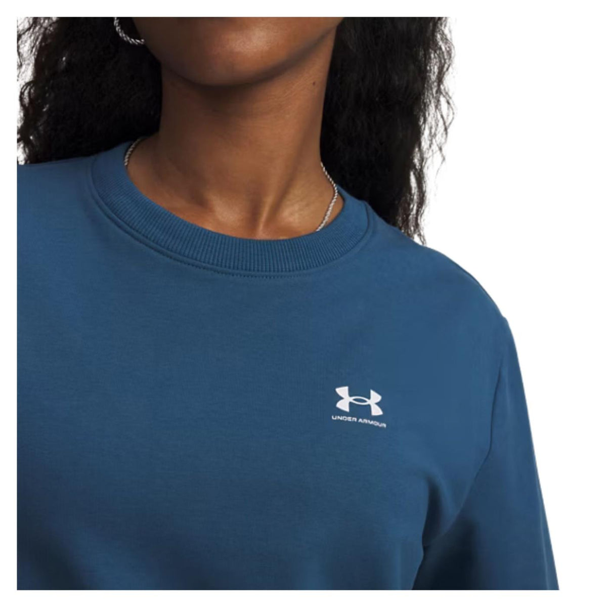 UNDER ARMOUR W SPORT TERRY CREW - Azzurro - vista 3