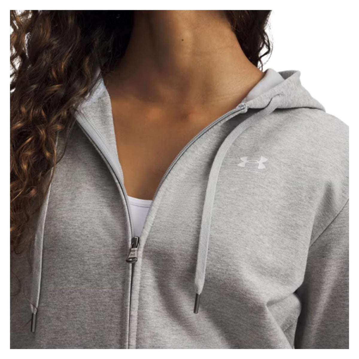 UNDER ARMOUR W SPORT TERRY FULL ZIP - Grigio chiaro - vista 3