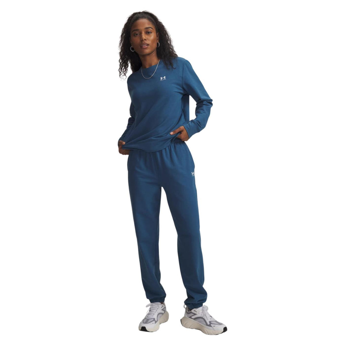 UNDER ARMOUR W SPORT TERRY JOGGER - Blu - vista 3