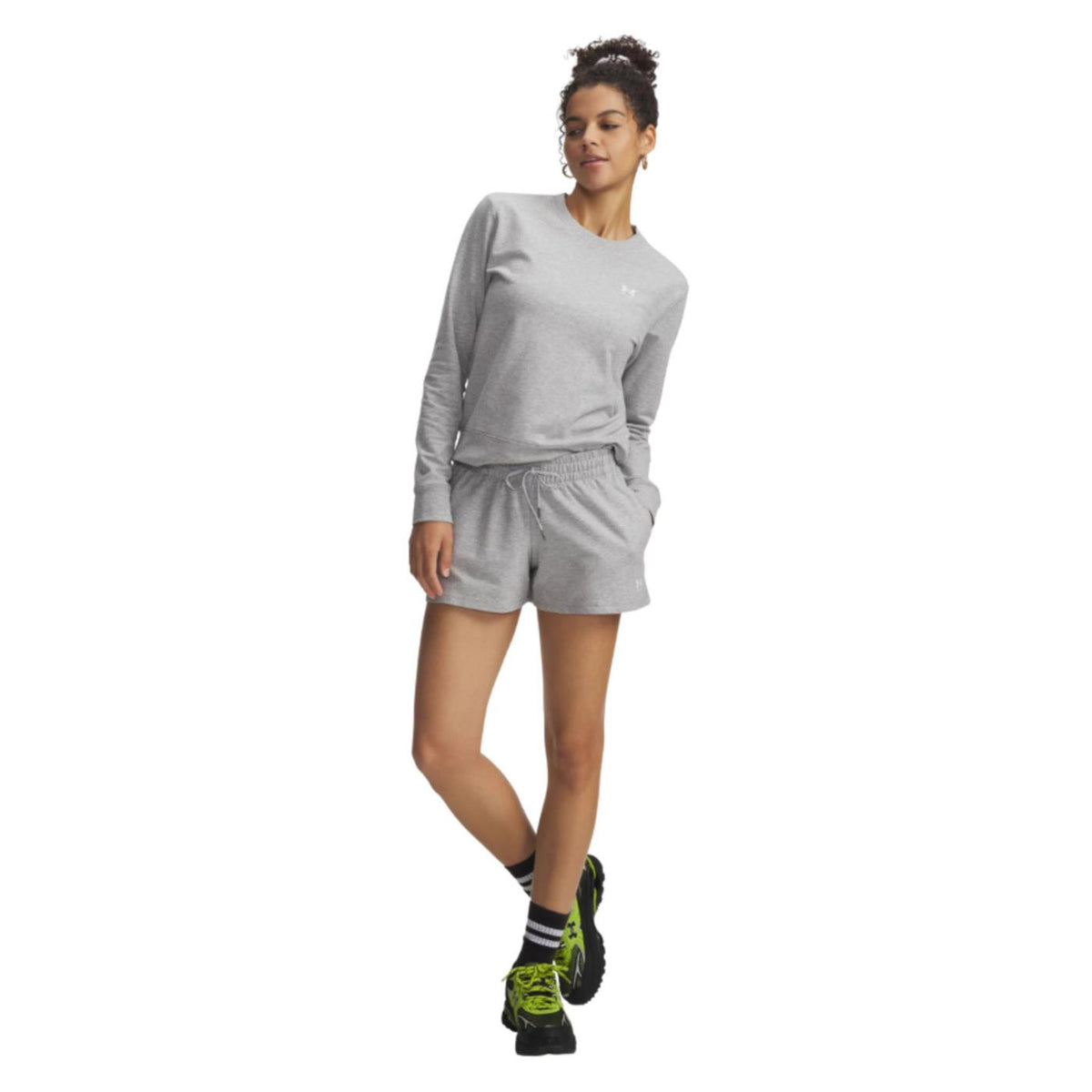 UNDER ARMOUR W SPORT TERRY SHORT - Grigio chiaro - vista 3