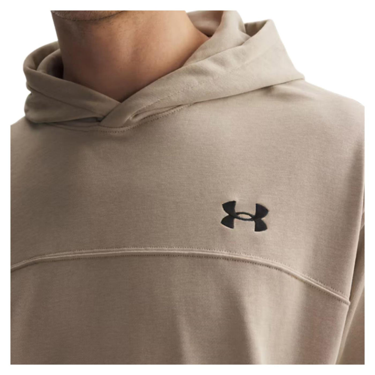 UNDER ARMOUR RIVAL LW HOODIE - Beige - vista 3