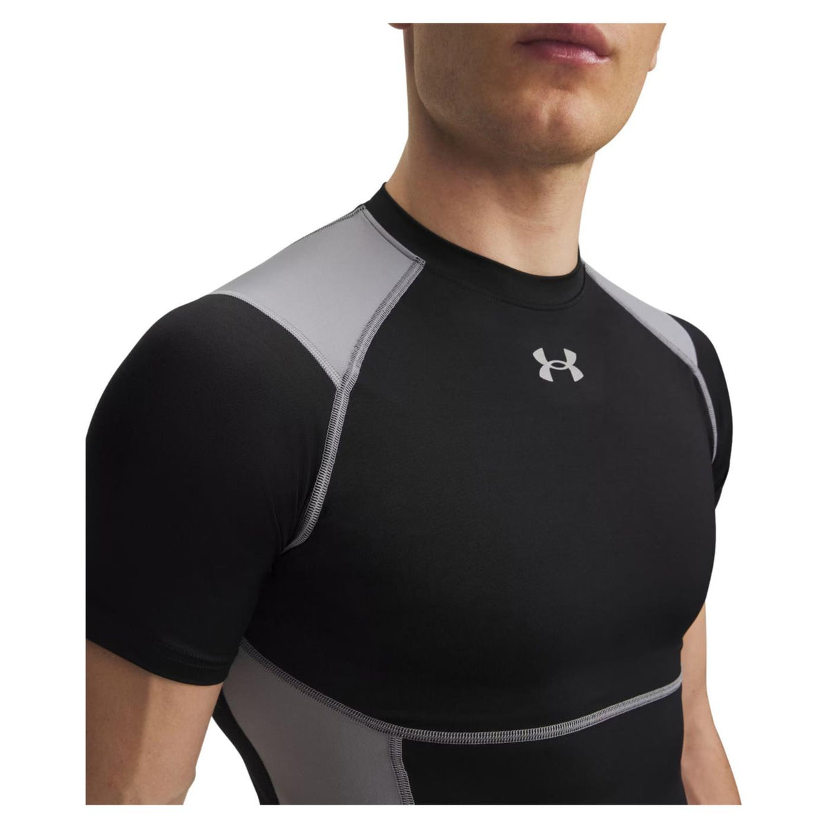 UNDER ARMOUR HG ELITE COMP SS TEE - Nero - vista 3