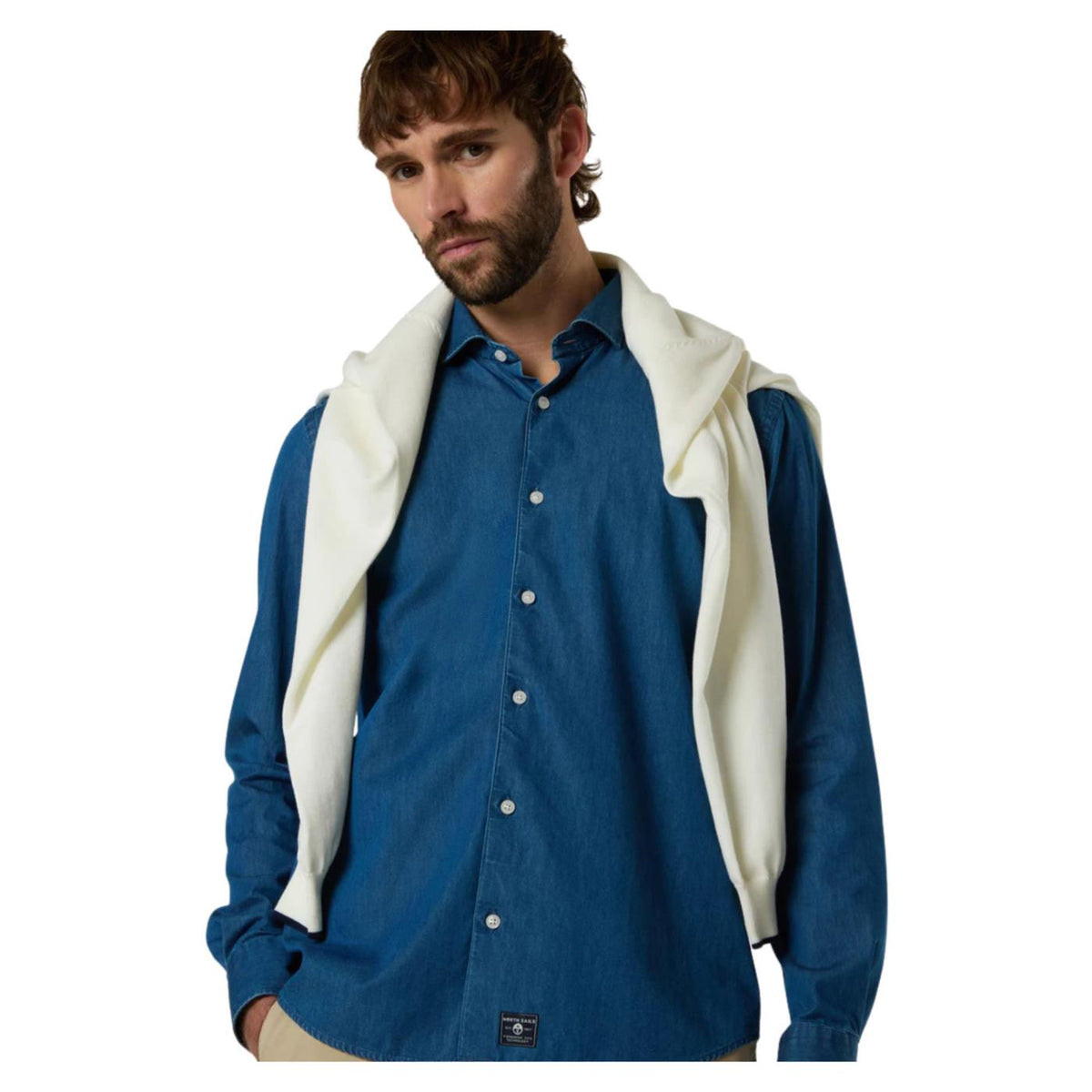 NORTH SAILS CAMICIA MANICHE LUNGHE - Denim - vista 3