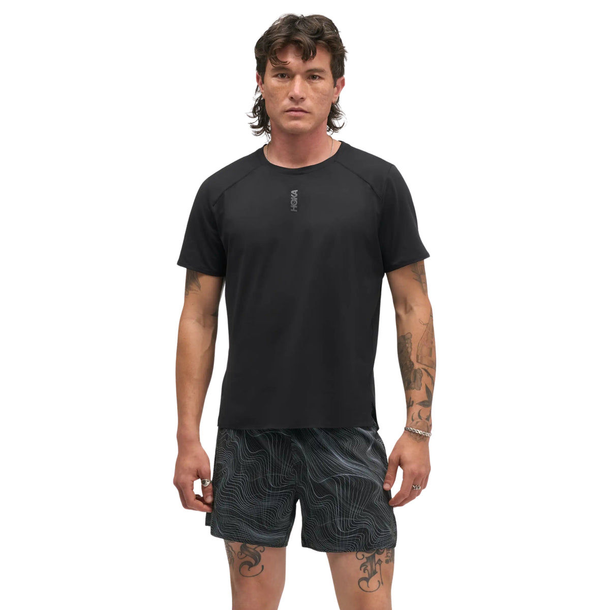 HOKA EVERYRUN SHORT SLEEVE TEE - Nero - immagine principale