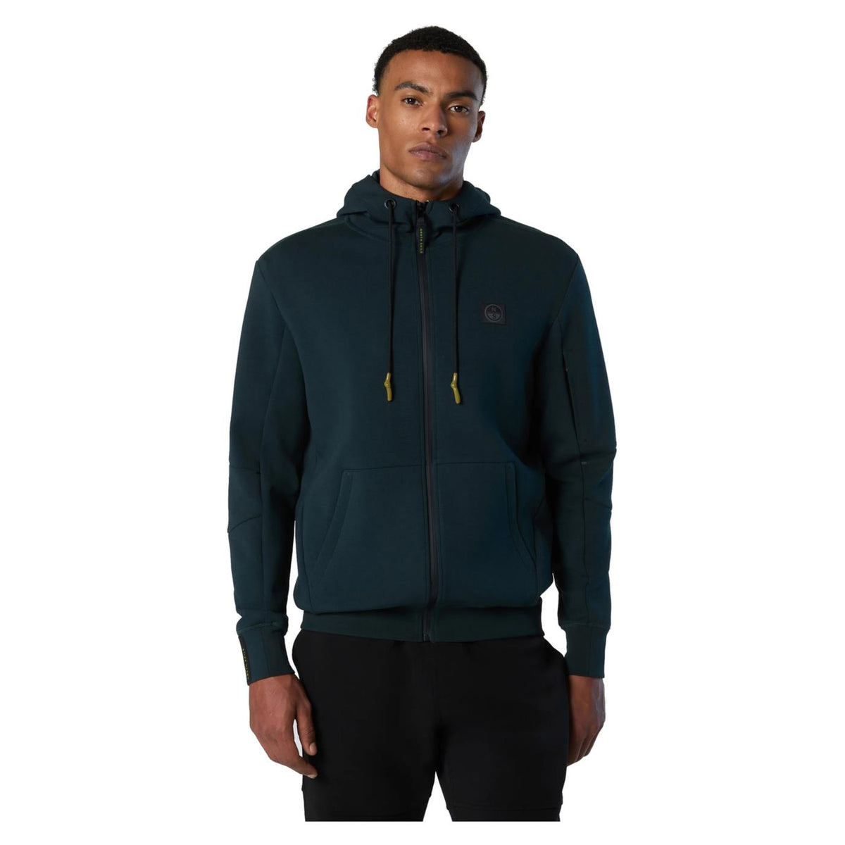 NORTH SAILS FELPA FULL ZIP CAPPUCCIO - Verde - immagine principale