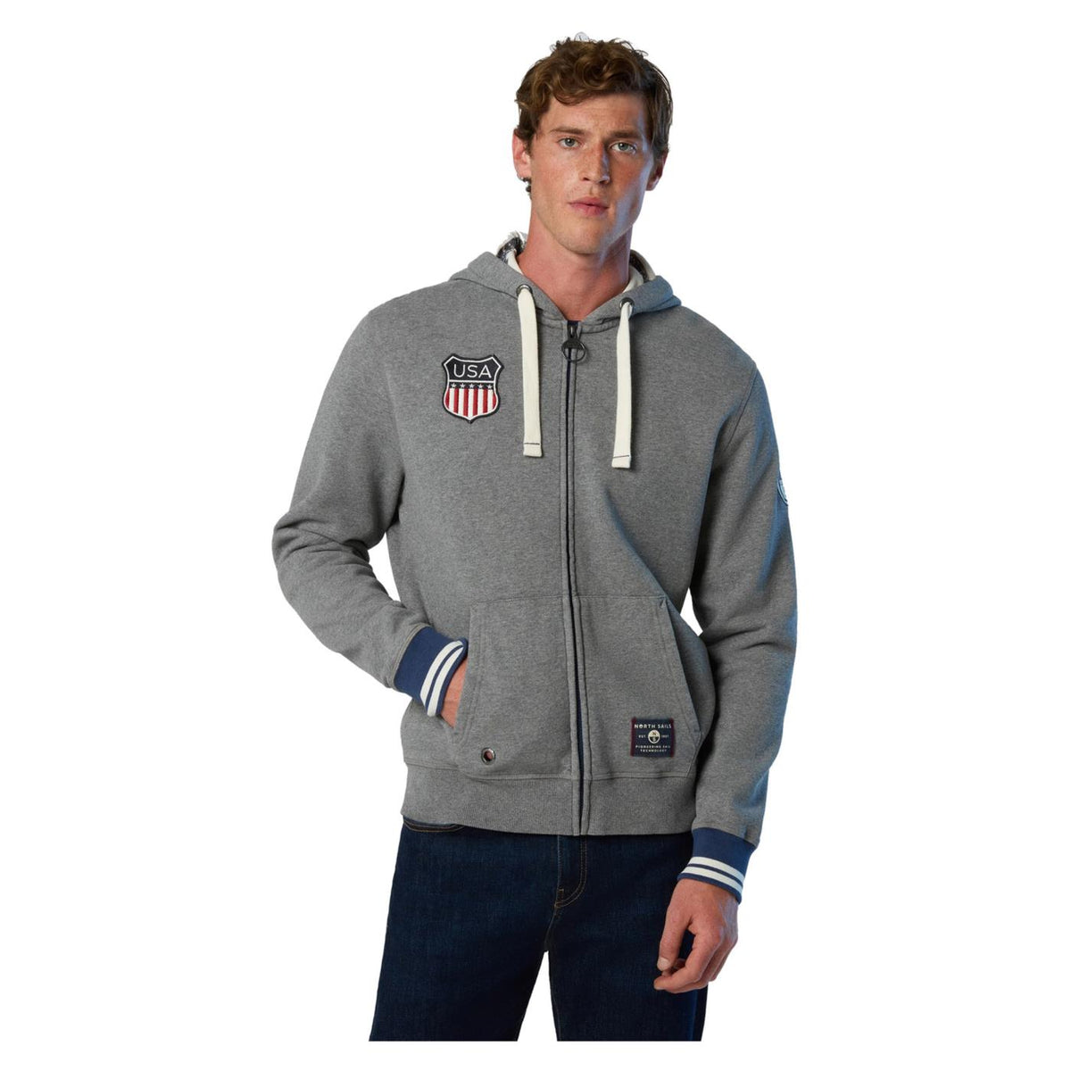 NORTH SAILS FELPA FULL ZIP CAPPUCCIO - immagine principale