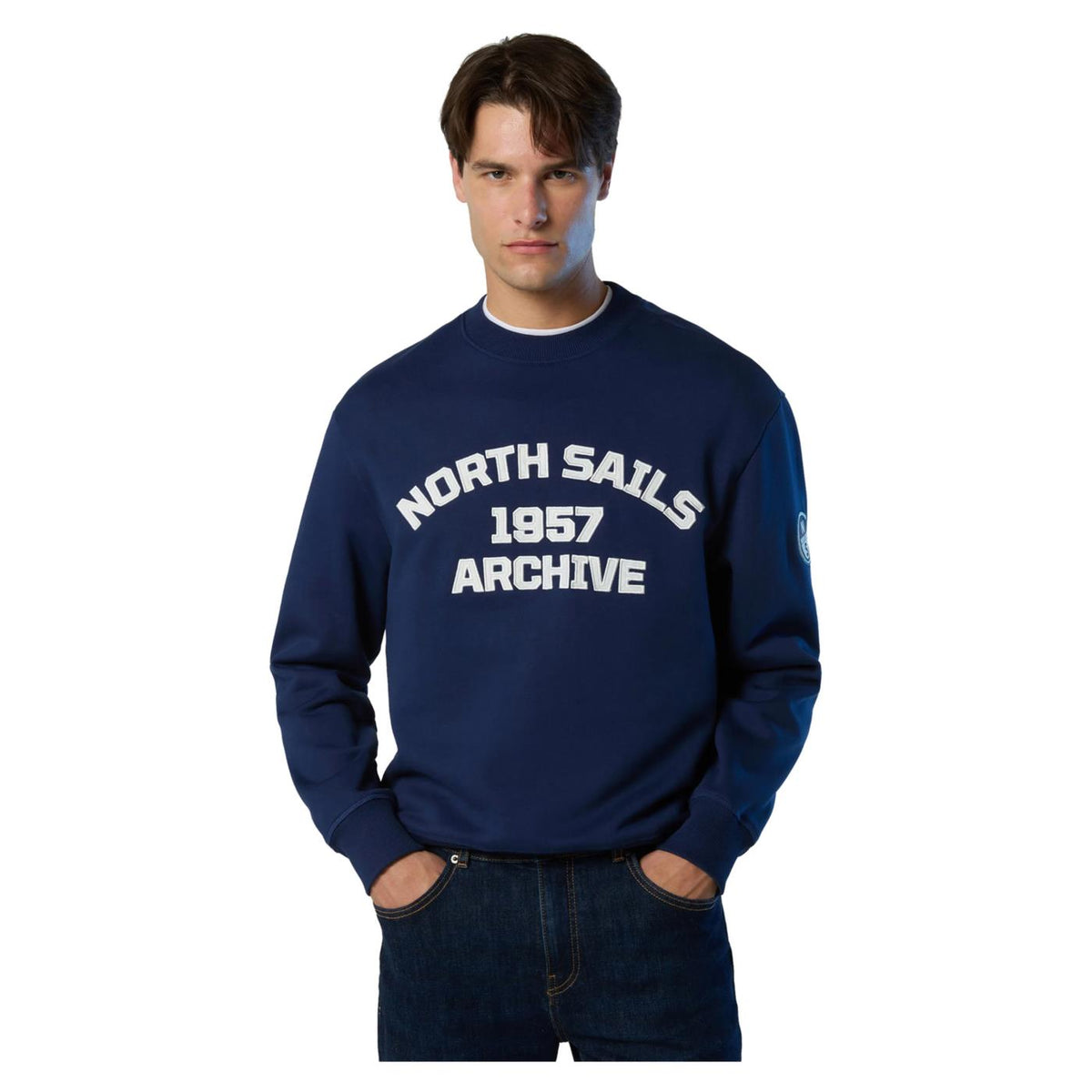 NORTH SAILS CREWNECK SWEATER GRAPHIC - Blu - immagine principale
