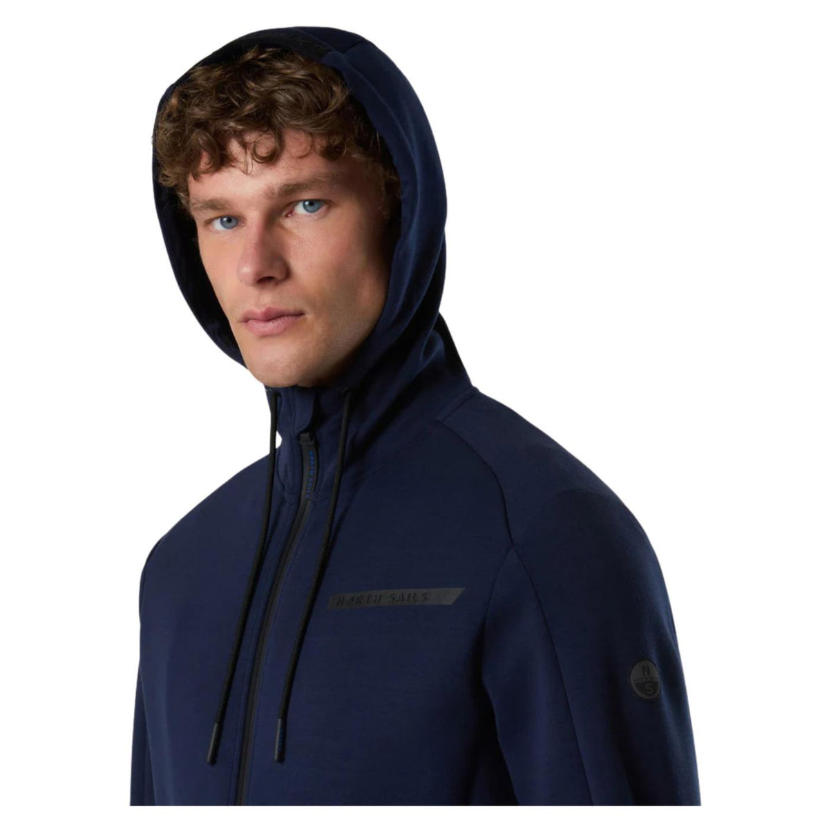 NORTH SAILS FELPA HOODY FULL ZIP - Blu - vista 3