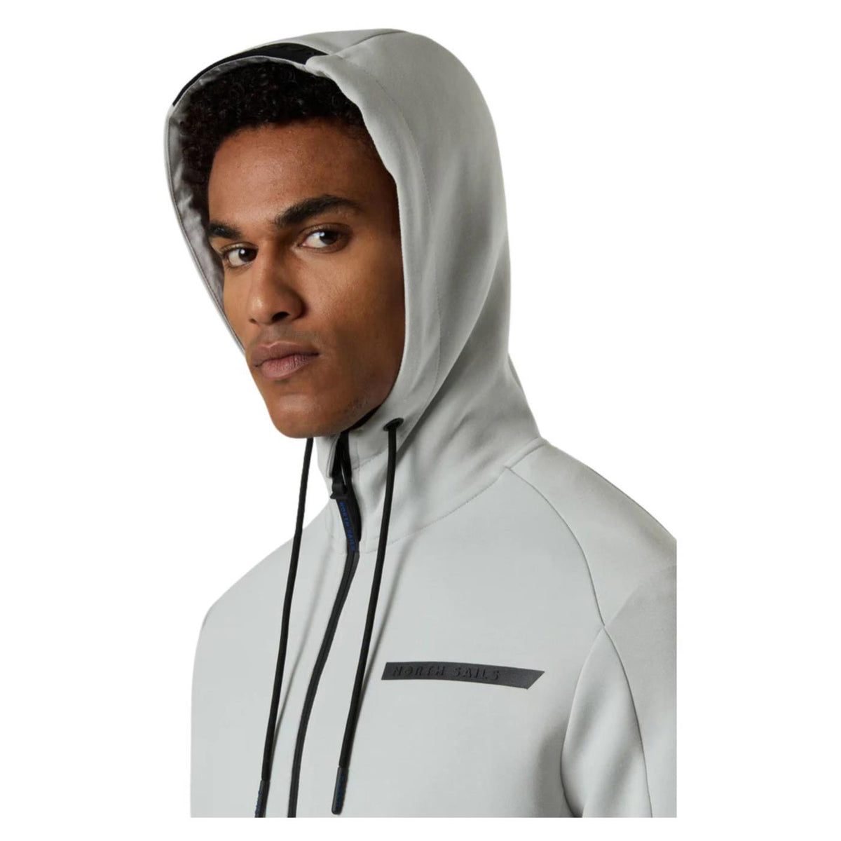 NORTH SAILS FELPA HOODY FULL ZIP - Grigio chiaro - vista 3