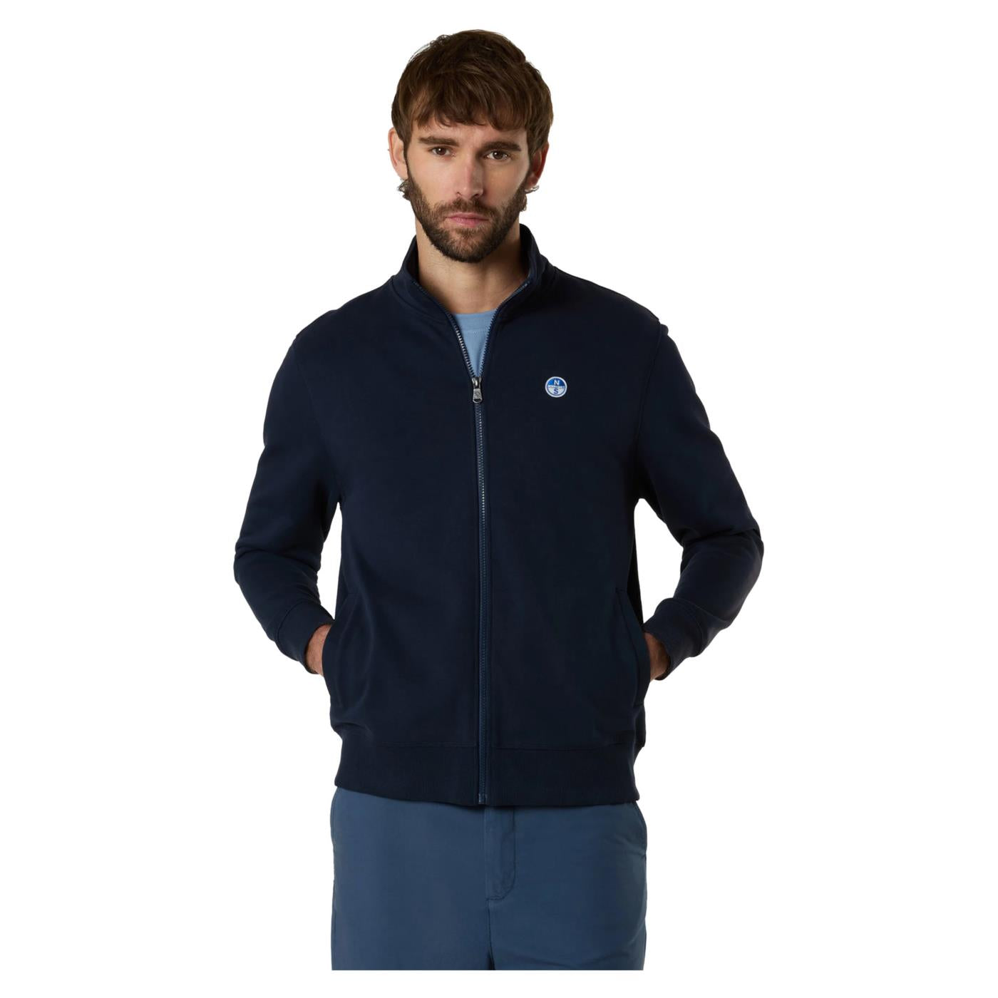 NORTH SAILS FELPA BASIC FULL ZIP - Blu - immagine principale