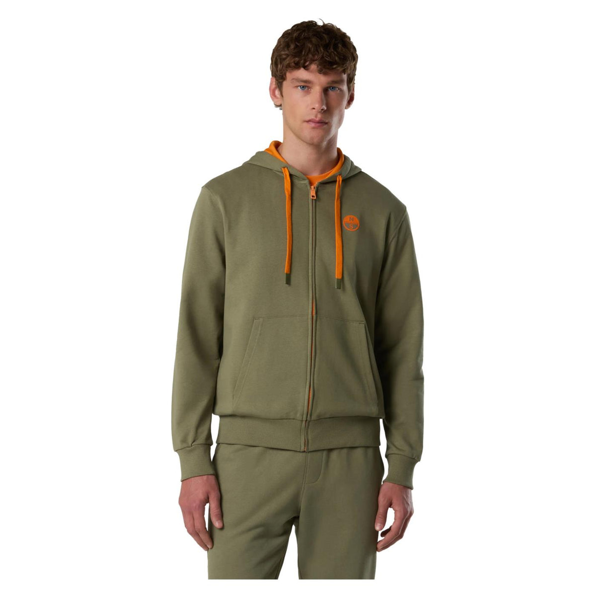 NORTH SAILS FELPA LOGO HOODY FULL ZIP - Militare - immagine principale