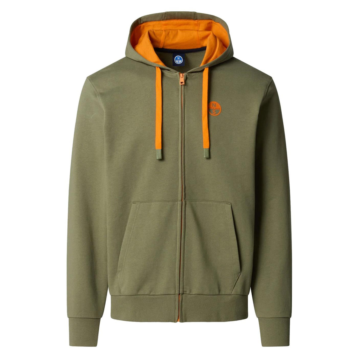 NORTH SAILS FELPA LOGO HOODY FULL ZIP - Militare - vista 4