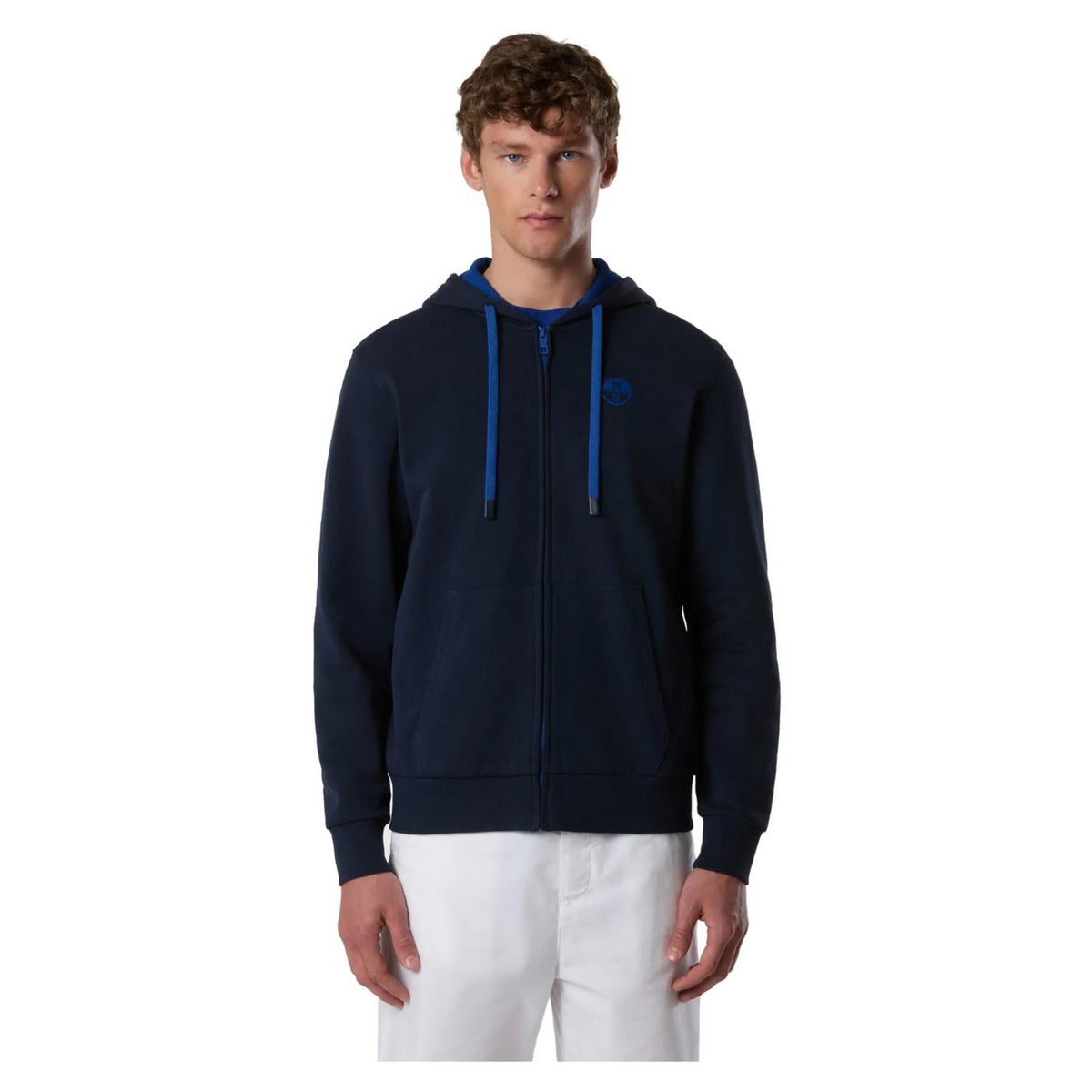 NORTH SAILS FELPA LOGO HOODY FULL ZIP - Blu - immagine principale