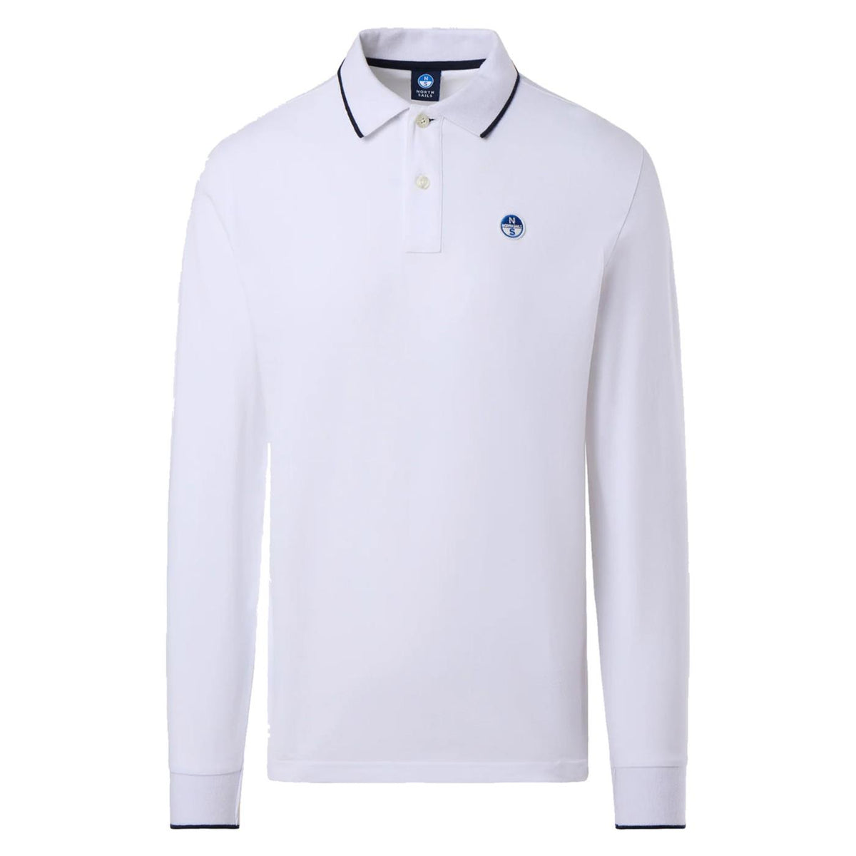 NORTH SAILS BASIC POLO LONG SLEEVE - Bianco - vista 3