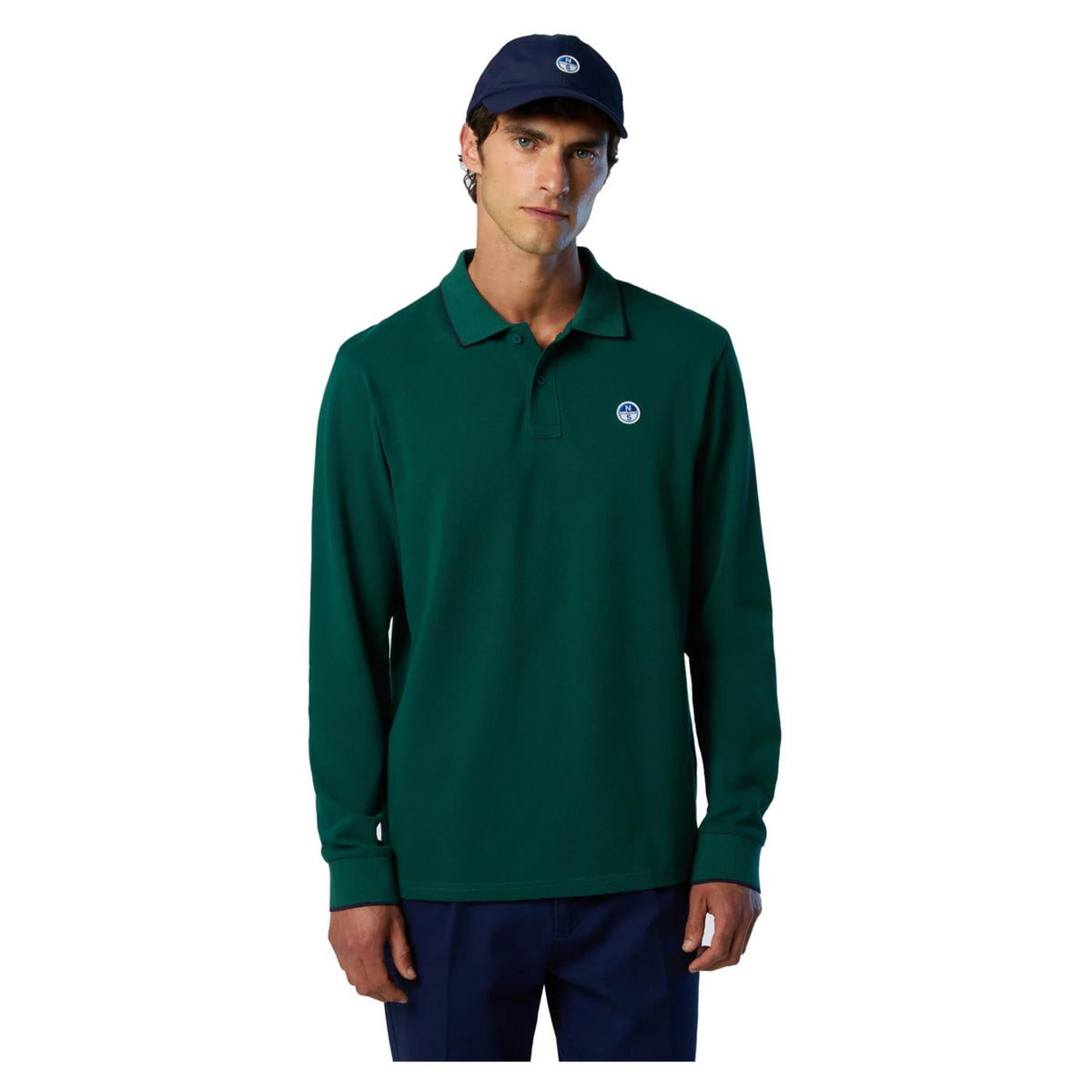 NORTH SAILS BASIC POLO LONG SLEEVE - Verde - immagine principale