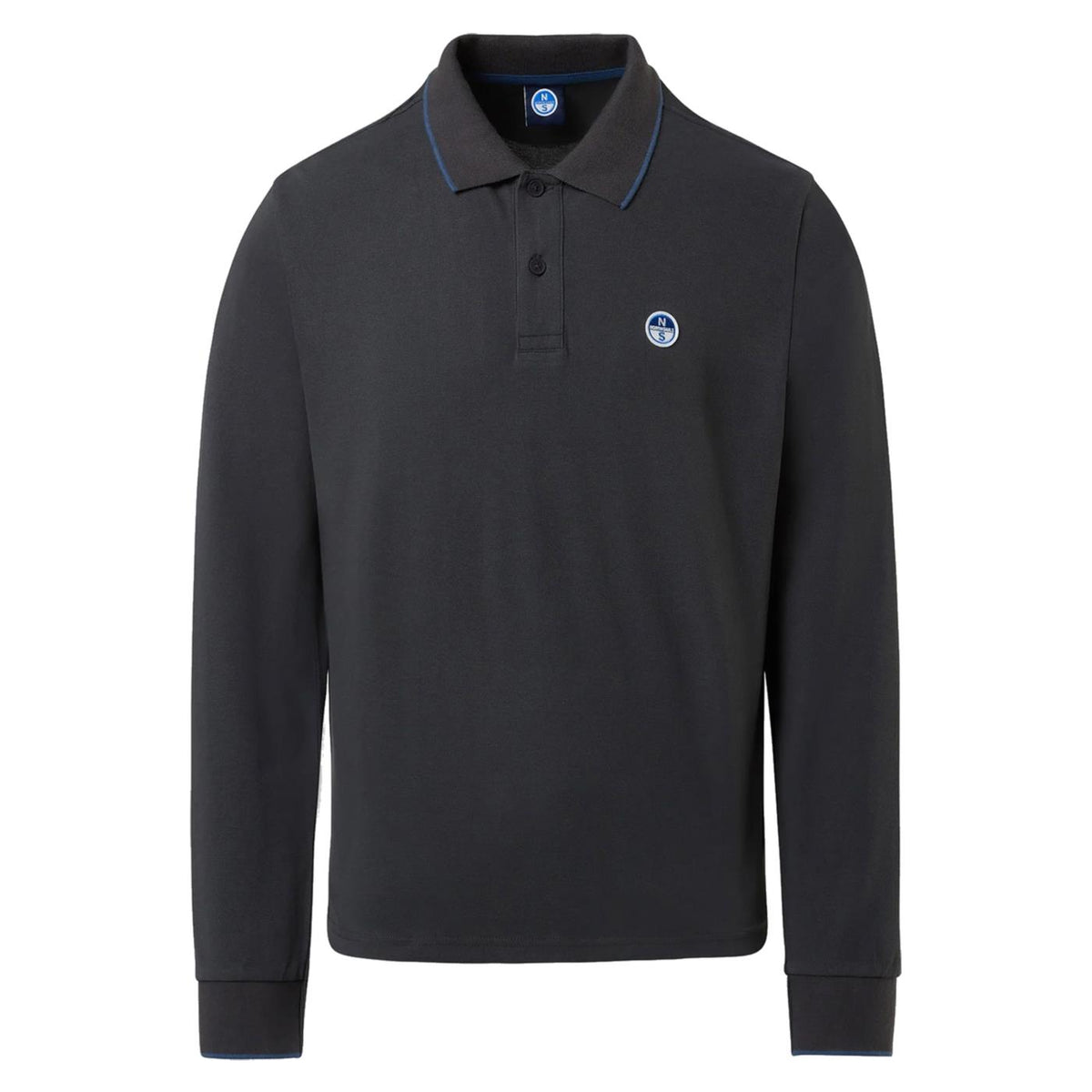 NORTH SAILS BASIC POLO LONG SLEEVE - Grigio scuro - vista 3