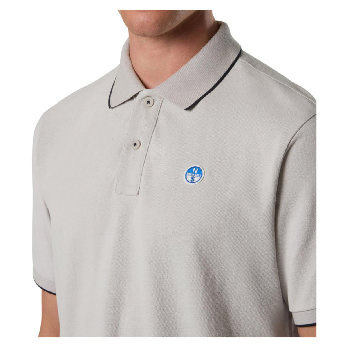 NORTH SAILS POLO MANICHE CORTE - Grigio chiaro - vista 3