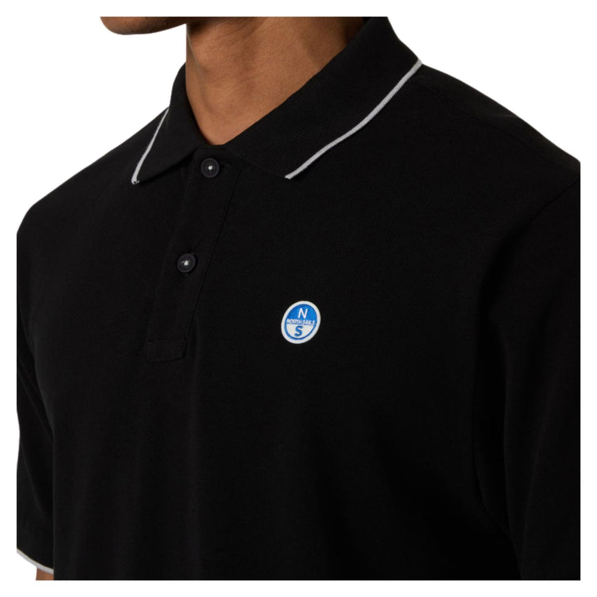NORTH SAILS POLO MANICHE CORTE - Nero - vista 3