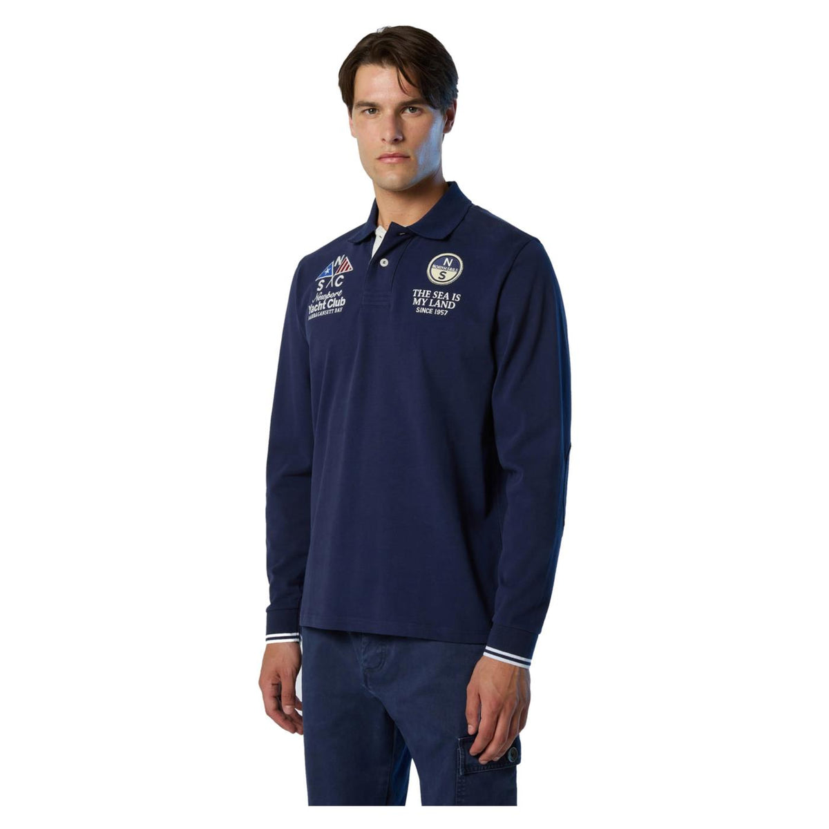 NORTH SAILS POLO LONG SLEEVE GRAPHIC - Blu - immagine principale